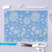 ウィリアムモリス – アールヌーボーワイルドチューリップ – 青 薄葉紙 (クラフト)