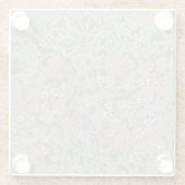 ウィリアムモリス ジャスミン花柄 ガラスコースター (裏面)