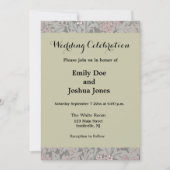 ウィリアムモリス ジャスミン花柄 招待状 (正面)