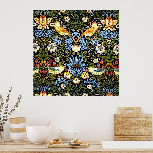 ウィリアムモリス – ストロベリー泥棒クラシック ポスター (キッチン)