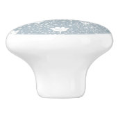 ウィリアムモリス・チューリップの白いパターン セラミックノブ (側面)