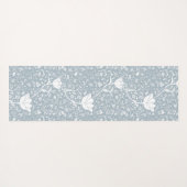 ウィリアムモリス・チューリップの白いパターン ヨガマット (裏面(横))