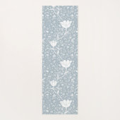 ウィリアムモリス・チューリップの白いパターン ヨガマット (裏面)