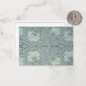 ウィリアムモリス,パーペネル – アクアグリーンフローラ ノートカード (正面/裏面インサイチュ)