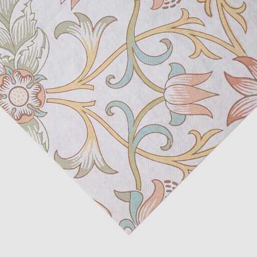 ウィリアムモリス、ピーチピンクチューリップエレガントフローラ 薄葉紙 (詳細)