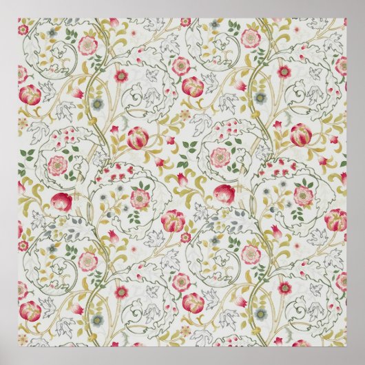 ウィリアムモリス – メアリーイザベル刺繍デザイン ポスター (正面)