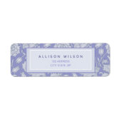 ウィリアムモリス、ワイルドチューリップエレガントパープルフローラ ラベル (正面)