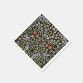 ウィリアムモリス – ヴィンテージブラックソーンパターン スタンダードカクテルナプキン (角)