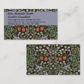 ウィリアムモリス – ヴィンテージブラックソーンパターン 名刺 (正面/裏面)