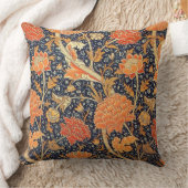 ウィリアムモリスCrayフローラアールヌーボーパターン クッション (ブランケット)