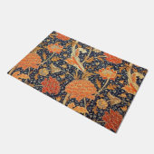 ウィリアムモリスCrayフローラアールヌーボーパターン ドアマット (アングル)