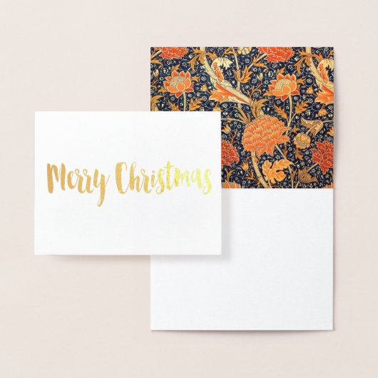 ウィリアムモリスCrayフローラアールヌーボーパターン 箔カード (ディスプレー)