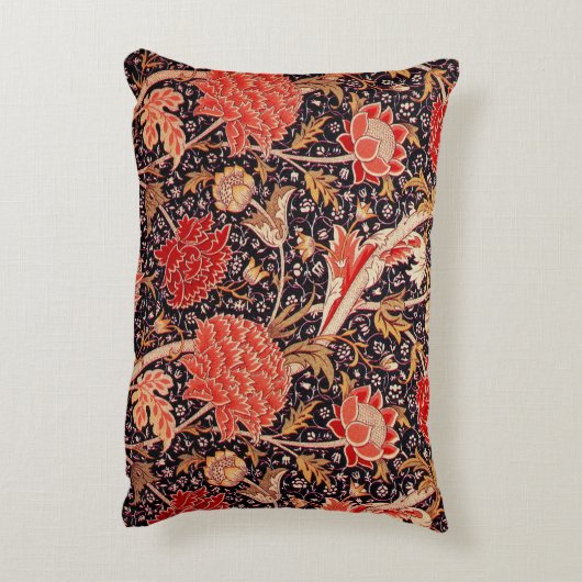 ウィリアムモリスCrayヴィンテージフローラ アクセントクッション (裏面(縦))