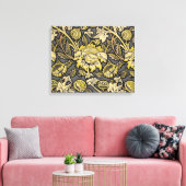 ウィリアムモリスWeyフローラ壁紙 キャンバスプリント (インサイチュ (リビング))