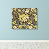 ウィリアムモリスWeyフローラ壁紙 キャンバスプリント (インサイチュ (ウッドフロア))