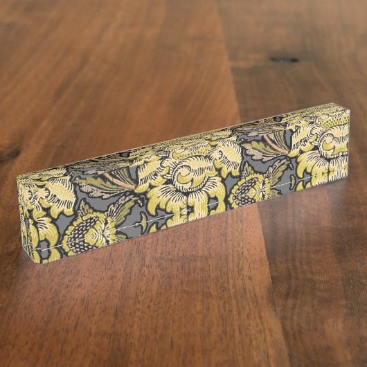 ウィリアムモリスWeyフローラ壁紙 デスクネームプレート (側面)