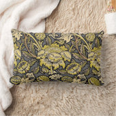 ウィリアムモリスWeyフローラ壁紙 ランバークッション (ブランケット)