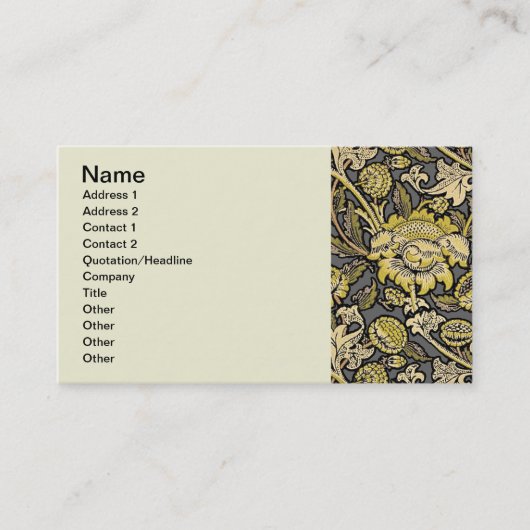 ウィリアムモリスWeyフローラ壁紙 名刺 (正面)