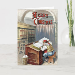 ウィリアムロジャーの雪-サンタは彼のリストを点検します シーズンカード