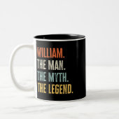 ウィリアム人神話の伝説おもしろい名最高のWilliam ツートーンマグカップ (左)