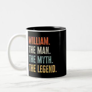 ウィリアム人神話の伝説おもしろい名最高のWilliam ツートーンマグカップ