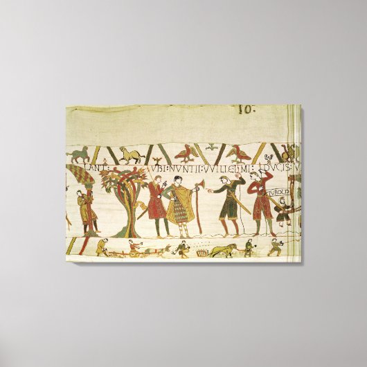 ウィリアム公爵の使節がガイ伯爵に送られる キャンバスプリント (正面)