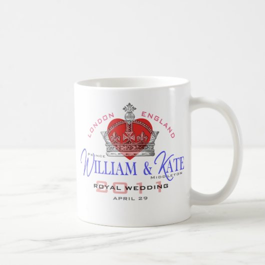 ウィリアム及びKateの王室のな結婚式 コーヒーマグカップ (右)