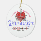 ウィリアム及びKateの王室のな結婚式 セラミックオーナメント (左)
