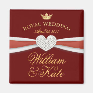ウィリアム及びKate -王室のな結婚式の記念するギフト マグネット