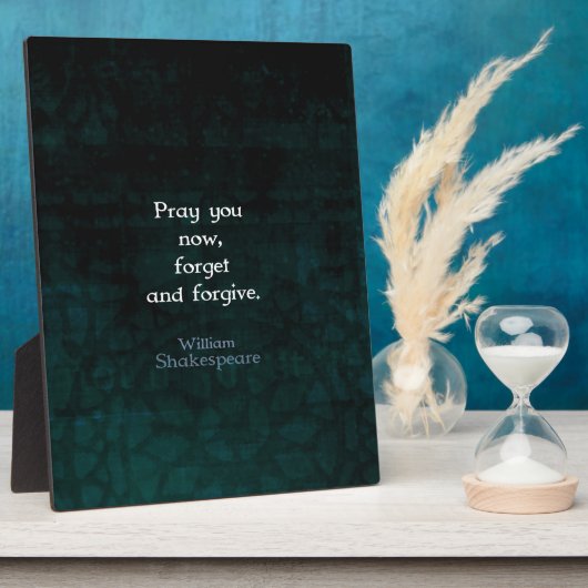 ウィリアム忘れシェークスピアと許し引用文 フォトプラーク (側面)