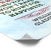 ウィリアム感動的グラッドストーン引用文「幸福」 ポスター (角)