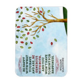 ウィリアム感動的グラッドストーン引用文「幸福」 マグネット (縦)