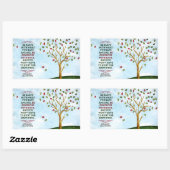 ウィリアム感動的グラッドストーン引用文「幸福」 長方形シール (シート)