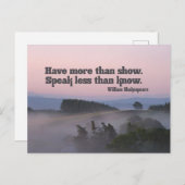 ウィリアム感動的シェイクスピア引用文の詳細 ポストカード (正面/裏面)