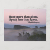 ウィリアム感動的シェイクスピア引用文の詳細 ポストカード (正面)