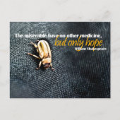 ウィリアム感動的シェイクスピア引用文「希望」 ポストカード (正面)