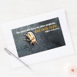 ウィリアム感動的シェイクスピア引用文「希望」 長方形シール