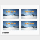 ウィリアム感動的シェイクスピア引用文"登る" 長方形シール (シート)