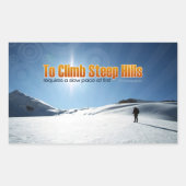 ウィリアム感動的シェイクスピア引用文"登る" 長方形シール (正面)