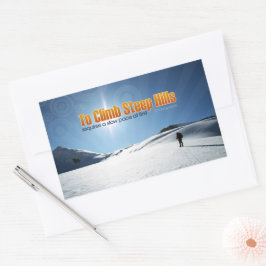 ウィリアム感動的シェイクスピア引用文"登る" 長方形シール