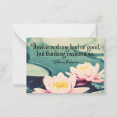 ウィリアム感動的シェイクスピア考え引用文"s" ノートカード (正面)