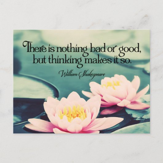 ウィリアム感動的シェイクスピア考え引用文"s" ポストカード (正面)