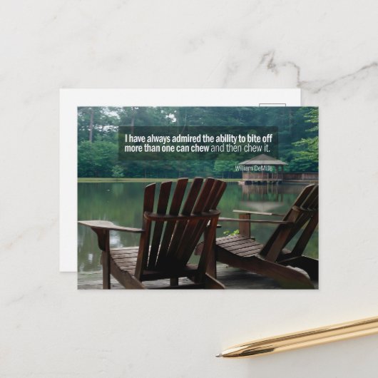ウィリアム感動的デミル引用文"Bite off" ポストカード (正面/裏面インサイチュ)