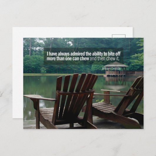 ウィリアム感動的デミル引用文"Bite off" ポストカード (正面/裏面)