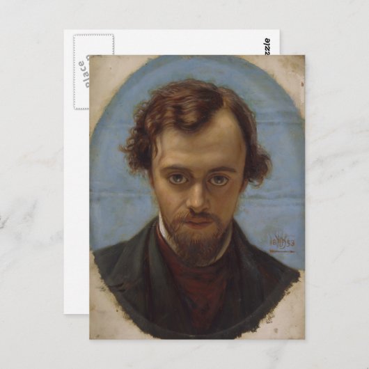 ウィリアム狩り – ダンテガブリエルロセッティのポートレート ポストカード (正面/裏面)