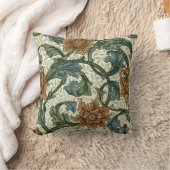 ウィリアム独身のモリスヴィンテージステムパターン クッション (ブランケット)