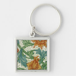 ウィリアム独身のモリス茎ヴィンテージフローラ花 キーホルダー