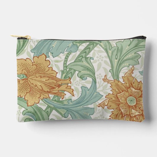 ウィリアム独身のモリス茎花柄 アクセサリーポーチ (正面)