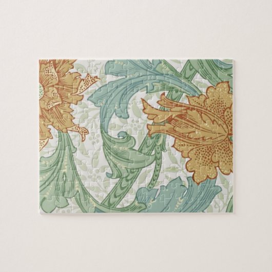 ウィリアム独身のモリス茎花柄 ジグソーパズル (横)