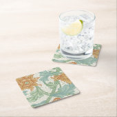 ウィリアム独身のモリス茎花柄 スクエアペーパーコースター (インサイチュ)